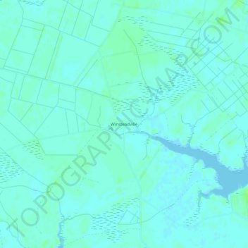 Mappa topografica Winsteadville, altitudine, rilievo