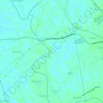 Mappa topografica Sapinit, altitudine, rilievo