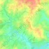 Mappa topografica Pougne, altitudine, rilievo