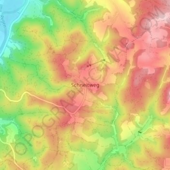 Mappa topografica Schneitweg, altitudine, rilievo