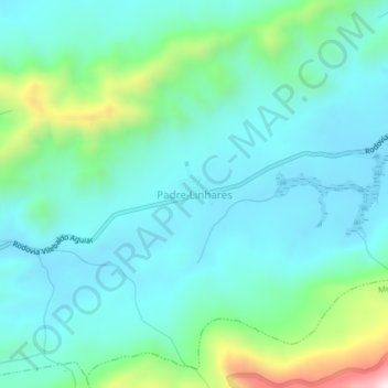 Mappa topografica Padre Linhares, altitudine, rilievo