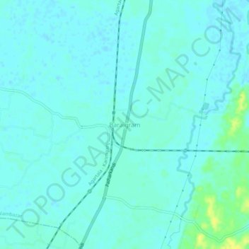Mappa topografica Baraigram, altitudine, rilievo