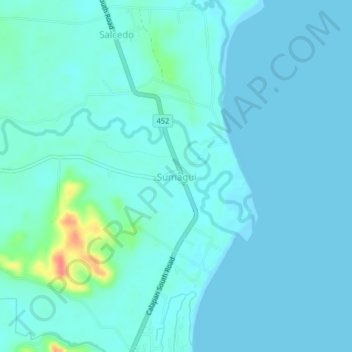 Mappa topografica Sumagui, altitudine, rilievo