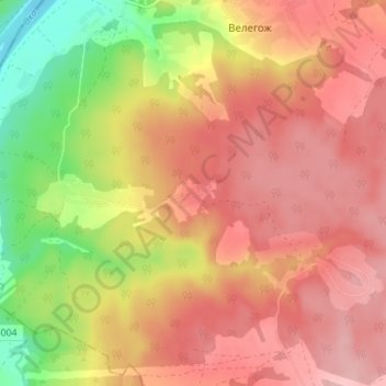 Mappa topografica Горки, altitudine, rilievo