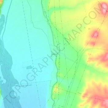 Mappa topografica Cofita, altitudine, rilievo
