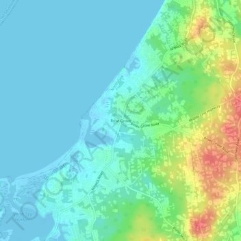 Mappa topografica Rose Grove, altitudine, rilievo