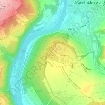 Mappa topografica Dillberg, altitudine, rilievo