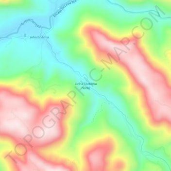 Mappa topografica Linha Teotônia Norte, altitudine, rilievo