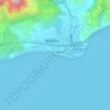 Mappa topografica Malibu Beach, altitudine, rilievo