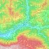 Mappa topografica 高峰镇, altitudine, rilievo
