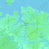 Mappa topografica Portsmouth, altitudine, rilievo