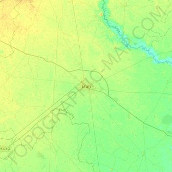Mappa topografica Etah, altitudine, rilievo