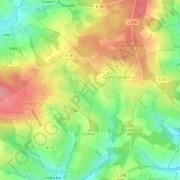 Mappa topografica Auf dem Steimel, altitudine, rilievo