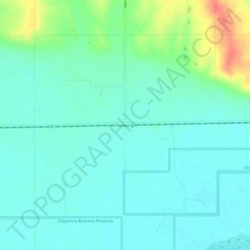 Mappa topografica Redwing, altitudine, rilievo