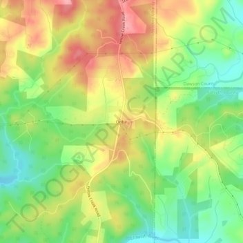 Mappa topografica Ophir, altitudine, rilievo