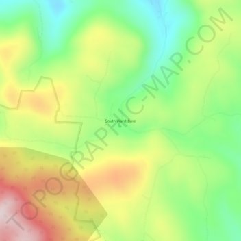Mappa topografica South Wardsboro, altitudine, rilievo