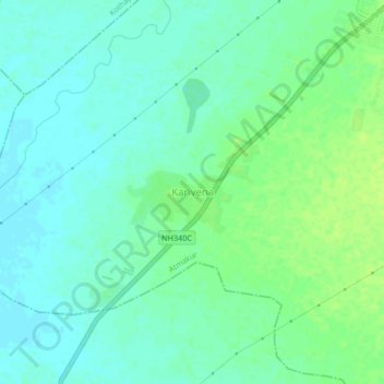 Mappa topografica Karivena, altitudine, rilievo