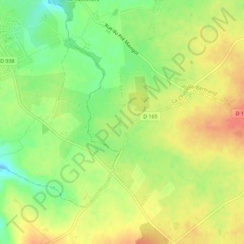 Mappa topografica La Pouponnière, altitudine, rilievo