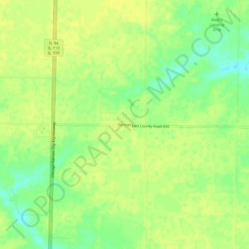 Mappa topografica Denver, altitudine, rilievo