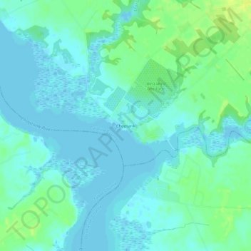 Mappa topografica Choptank, altitudine, rilievo