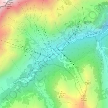 Mappa topografica Plan, altitudine, rilievo
