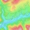 Mappa topografica Castello di Fiemme, altitudine, rilievo
