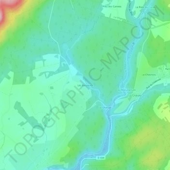 Mappa topografica Les Baraques, altitudine, rilievo