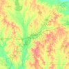 Mappa topografica Meridian, altitudine, rilievo