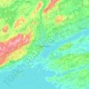 Mappa topografica Quinte West, altitudine, rilievo