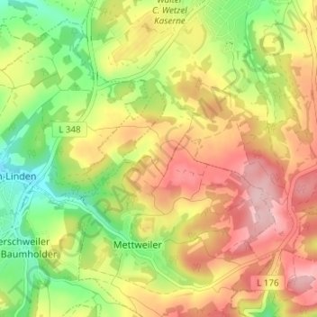 Mappa topografica Eschelbacherhof, altitudine, rilievo