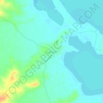 Mappa topografica Cascajal, altitudine, rilievo