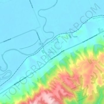 Mappa topografica Allanton, altitudine, rilievo