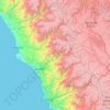 Mappa topografica Provincia de Huaral, altitudine, rilievo