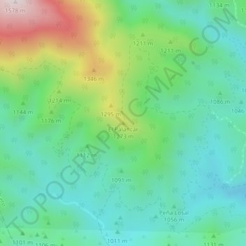 Mappa topografica El Palancar, altitudine, rilievo