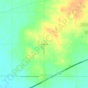 Mappa topografica Hazelwood, altitudine, rilievo