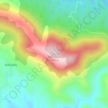 Mappa topografica Robledillo, altitudine, rilievo