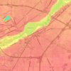 Mappa topografica Perrysburg, altitudine, rilievo
