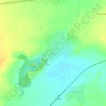 Mappa topografica Gajner, altitudine, rilievo