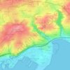Mappa topografica Kérisbian, altitudine, rilievo