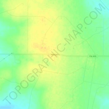 Mappa topografica Rincon, altitudine, rilievo
