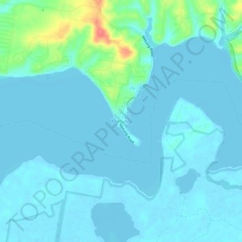Mappa topografica Metung, altitudine, rilievo