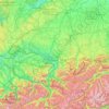 Mappa topografica Bodenseebecken, altitudine, rilievo