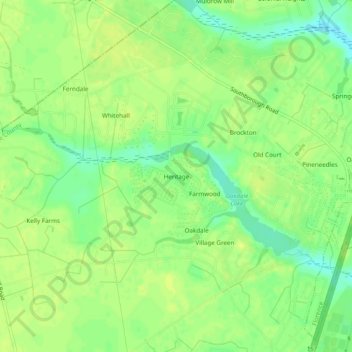Mappa topografica Heritage, altitudine, rilievo