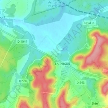 Mappa topografica La Bovette, altitudine, rilievo