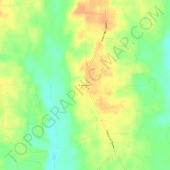 Mappa topografica Leetown, altitudine, rilievo