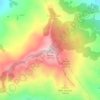 Mappa topografica Monte Aserei, altitudine, rilievo