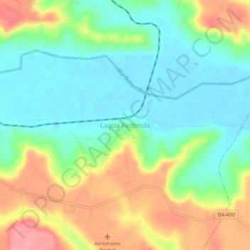 Mappa topografica Lagoa Redonda, altitudine, rilievo