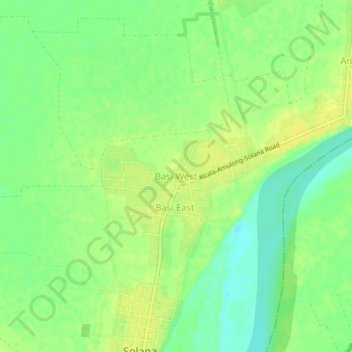 Mappa topografica Basi West, altitudine, rilievo