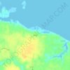 Mappa topografica Bushy, altitudine, rilievo