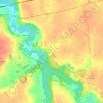 Mappa topografica GARNET, altitudine, rilievo